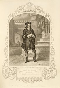 Mr C. Kean als Gloster, Act I Scene 1, in Richard III, door William Shakespeare (1564-1616) door Alexander Reid